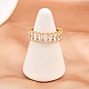 304 Stainless Steel Micro Pave Cubic Zirconia Finger Rings RJEW-D336-11G-2