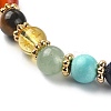 Natural & Synthetic Mixed Gemstone Braided Bead Bracelets BJEW-TA00325-2