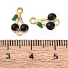Ion Plating(IP) 304 Stainless Steel Enamel Fruit Connector Charms STAS-P373-01G-02-3