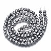 Electroplate Non-magnetic Synthetic Hematite Beads Strands G-T114-60B-P-2