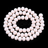 Opaque Solid Color Glass Beads Strands EGLA-A034-P8mm-D33-3