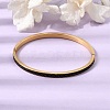 304 Stainless Steel Enamel Hinged Cuff Bangles for Women SA-CBAC920-15G-02-3