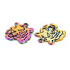 Rainbow Color Alloy Pendants PALLOY-S180-285-NR-3