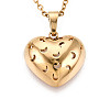 304 Stainless Steel Pendant Necklaces NJEW-T018-38G-4