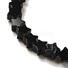 Natural Black Onyx(Dyed & Heated) Beads Strands G-G085-B44-01-3
