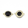 Synthetic Black Stone Links connectors G-E526-34C-1