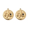 PVD Vacuum Plating 201 Stainless Steel with Rhinestone Pendants STAS-J401-VC1048-2