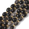Natural Silver Sheen Obsidian Beads Strands G-F809-A28-01-2