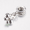 Alloy Rhinestone European Dangle Charms PALLOY-F199-44-3