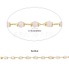 Handmade Glass Faceted Rondelle Beaded Chains CHC-CJ0001-73-2