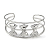 Non-Tarnish 304 Stainless Steel Wide Hollow Bowknot Open Cuff Bangles BJEW-Q348-04P-02-2