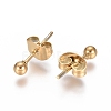 Ion Plating(IP) 304 Stainless Steel Stud Earrings EJEW-L215-57A-G-2