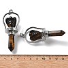 Natural Tiger Eye Pointed Big Pendants KK-H491-01P-02-3