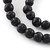 Natural Dyed Lava Rock Gemstone Round Bead Strands X-G-R293-03-1