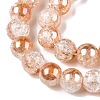 Electroplated Crackle Glass Beads Strands X-EGLA-N014-8mm-01-3