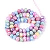 Anti-Tarnish Electroplate Rondelle Glass Beads Strands X-EGLA-T021-8mm-17-01-3