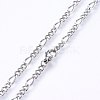 Non-Tarnish 304 Stainless Steel Figaro Chain Necklaces NJEW-F227-03-02-2