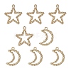8Pcs 2 Styles Alloy Pendants FIND-YW0003-61-1