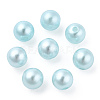Spray Painted ABS Plastic Imitation Pearl Beads OACR-T015-05B-07-3