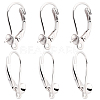 Beebeecraft 3 Pairs 925 Sterling Silver Leverback Earring Findings STER-BBC0001-83-1