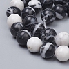 Natural Gemstone Imitation Zebra Jasper Beads Strands G-G829-07-8mm-3