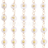 Beebeecraft 20pcs 2 styles Grade AA Natural Cultured Freshwater Pearl Connector Charms with Golden Tone Sea Animal Alloy Slices PALLOY-BBC0001-02-1