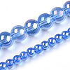 Electroplate Transparent Glass Beads Strands GLAA-T032-T4mm-AB04-4
