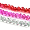 Transparent Painted Glass Beads Strands X-DGLA-A034-T3mm-A24-4