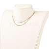 Brass Curb Chains Double Layer Necklaces NJEW-JN03122-4