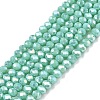 Electroplate Glass Beads Strands EGLA-A044-P2mm-B14-1