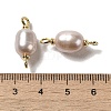 Natural Pearl Connector Charms FIND-C046-19A-G-3