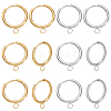 4Pcs 2 Colors Stainless Steel Hoop Earring STAS-LP0001-09-1