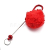 Aluminum Alloy Pom Pom Ball Beadable Keychain Bar HJEW-Q001-01C-2