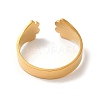 304 Stainless Steel Open Cuff Rings for Women RJEW-G291-04G-3
