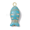 Synthetic Turquoise Pendants PALLOY-JF02655-2