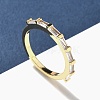 Brass Micro Pave Cubic Zirconia Finger Rings for Women RJEW-H256-10G-02-1