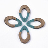 Resin & Walnut Wood Pendants RESI-T023-A-17G-1