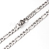 304 Stainless Steel Figaro Chains Jewelry Sets SJEW-O030-01-3