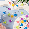 Butterfly Luminous Acrylic & Letter A~Z Tibetan Style Alloy Pendant Decorations HJEW-TAC0020-14