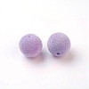 Flocky Acrylic Beads OACR-I001-8mm-L-M-2