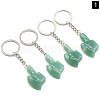 Green Aventurine with Metal Mini Axe Keychain PW-WG4971C-01-1