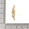 Brass Micro Pave Cubic Zirconia Pendants KK-E111-39G-01-3