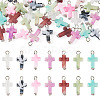 105Pcs 7 Colors Acrylic Imitation Gemstone Pendants FIND-TA0009-34P-1