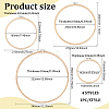4Pcs 4 Styles Bamboo Cross Stitch Embroidery Hoops DIY-HY0001-76-2