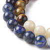 7 Chakra Theme Natural Red Rainbow Jasper & Yellow Aventurine & Tiger Eye & Green Aventurine & Blue Spot Stone & Lapis Lazuli & Amethyst Beads Strands G-F668-23-10mm-3