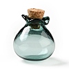 Lucky Bag Shape Glass Cork Bottles Ornament AJEW-A039-02D-1