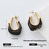 304 Stainless Steel & Resin Stud Earrings GJ4743-4-1