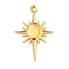 Rack Plating Brass Pendant Cabochon Settings KK-E067-29G-2