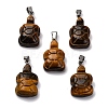 Natural Tiger Eye Pendants G-B127-06P-07-2