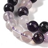 Natural Purple Fluorite Beads Strands G-P530-B08-03-4